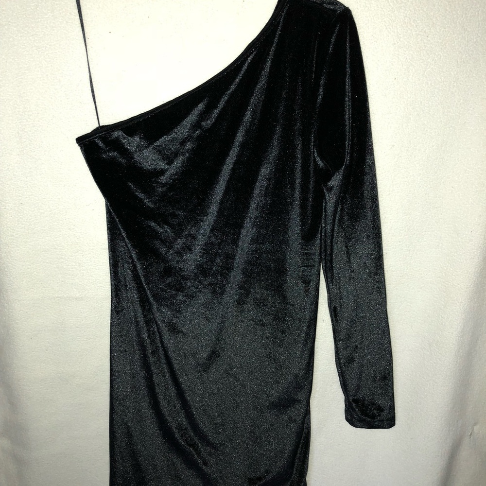 Black One-Sleeve Dress